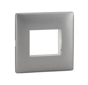 Legrand Mylinc 2M Silver Alu Cover Plate, 6763 81